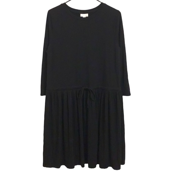 J-Jill Jersey-Knit Pleated Drawstring Waist Dress - Picture 2 of 8